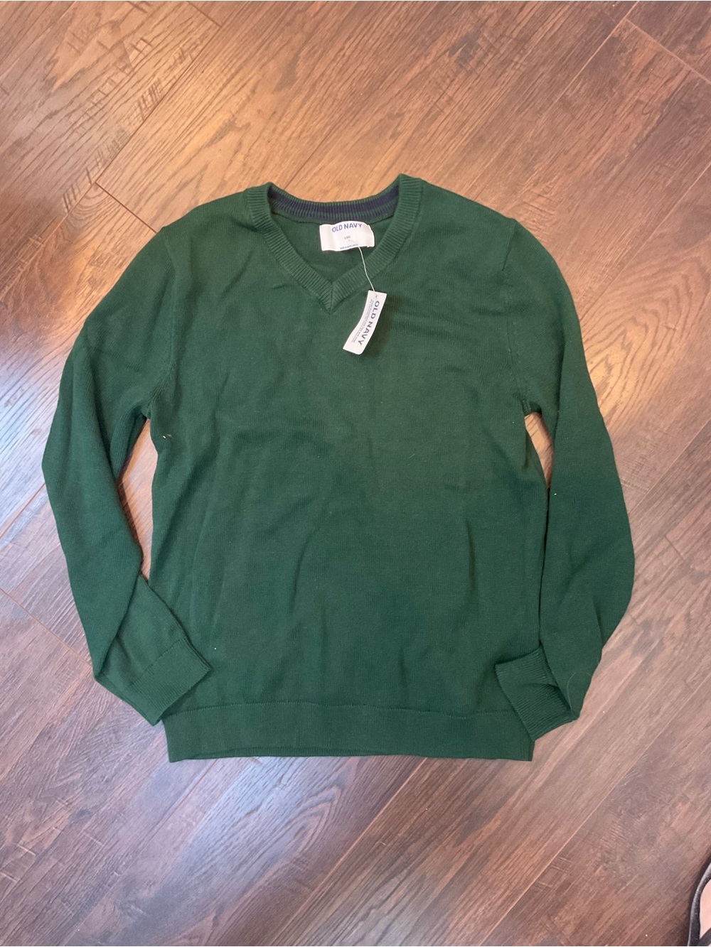 Old Navy Dark Green V-Neck Knit Sweater